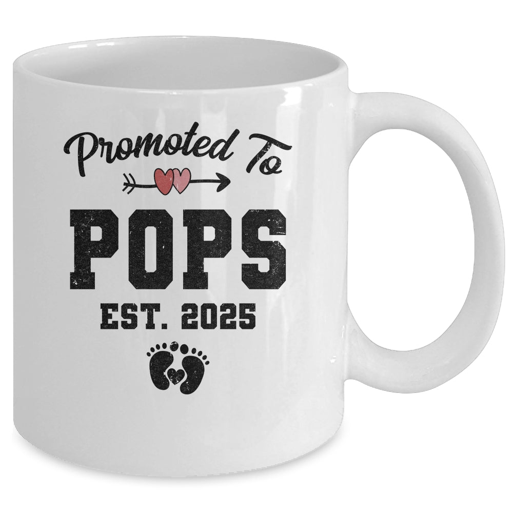 Promoted To Pops Est 2025 First Time Fathers Day Mug | teecentury
