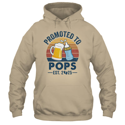 Promoted To Pops Est 2025 First Time Fathers Day Vintage Shirt & Hoodie | teecentury