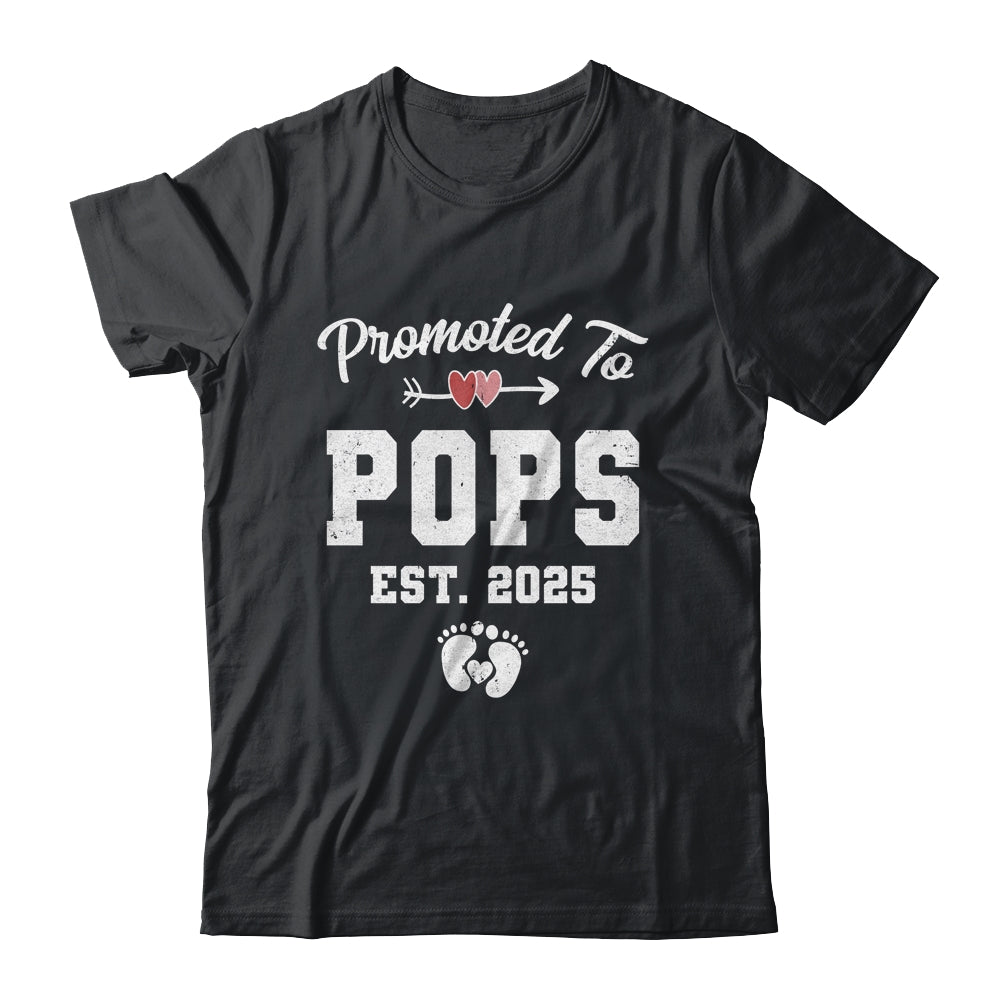 Promoted To Pops Est 2025 Funny First Time Fathers Day Shirt & Hoodie | teecentury