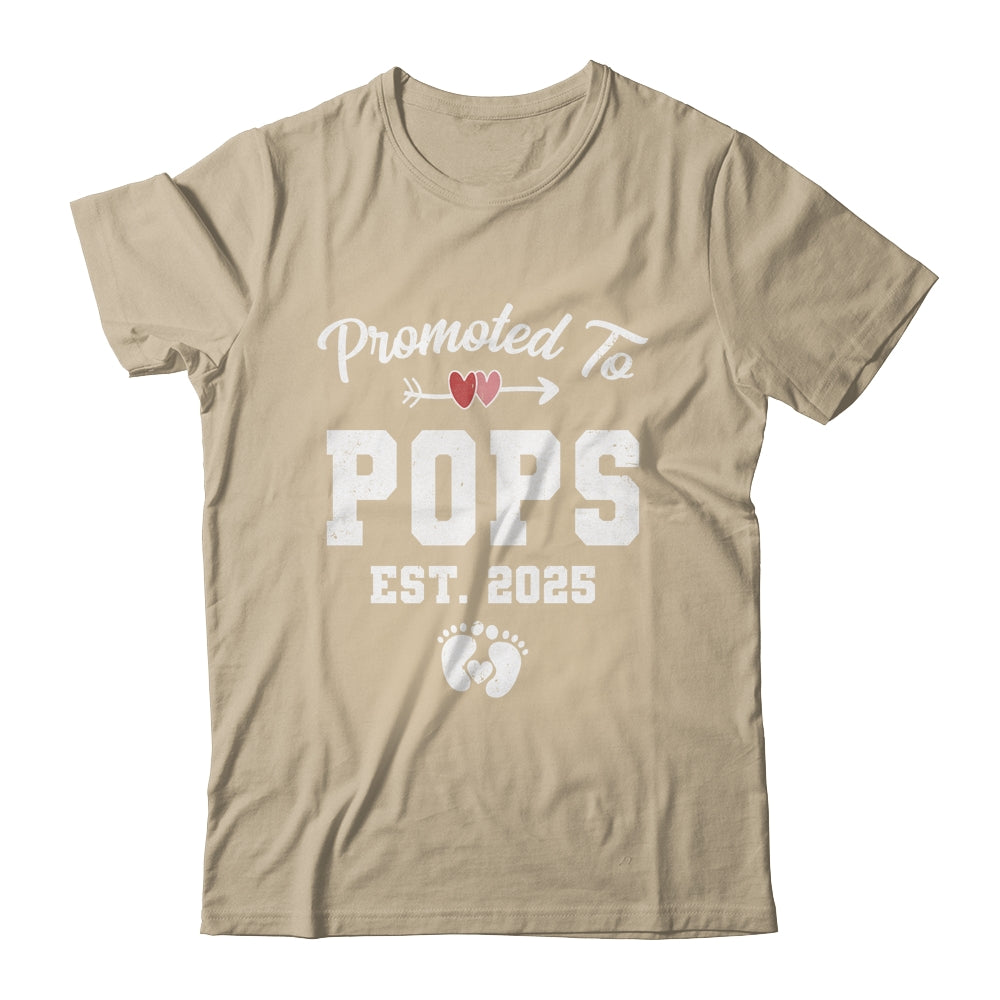 Promoted To Pops Est 2025 Funny First Time Fathers Day Shirt & Hoodie | teecentury