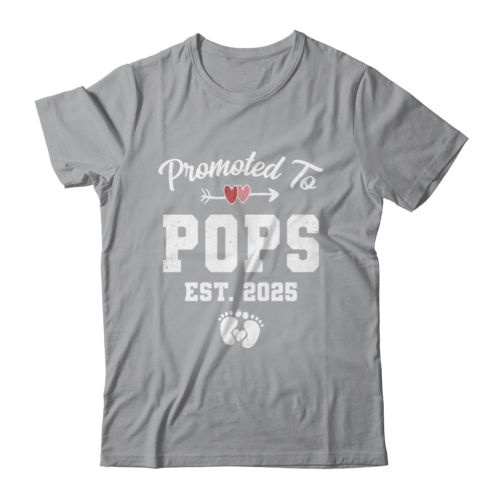 Promoted To Pops Est 2025 Funny First Time Fathers Day Shirt & Hoodie | teecentury
