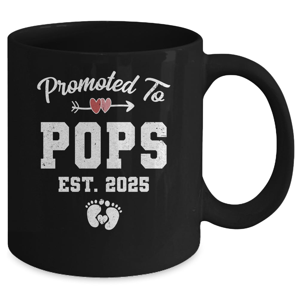 Promoted To Pops Est 2025 Funny First Time Fathers Day Mug | teecentury