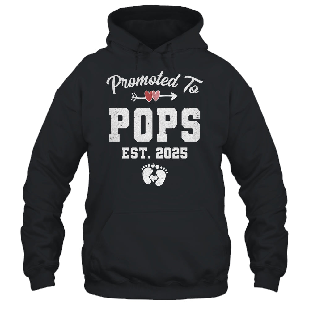 Promoted To Pops Est 2025 Funny First Time Fathers Day Shirt & Hoodie | teecentury