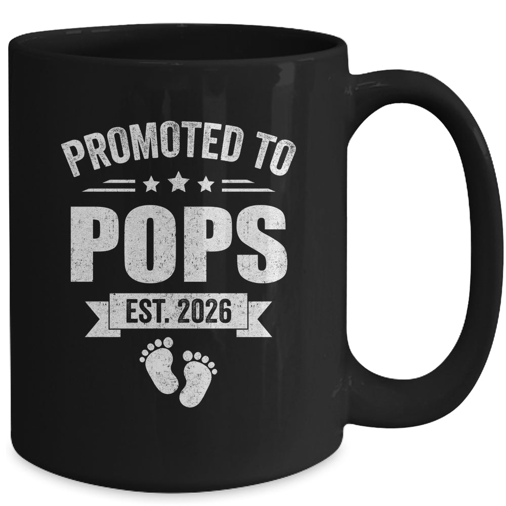 Promoted To Pops Est 2026 Fathers Day First Time New Pops Mug | teecentury