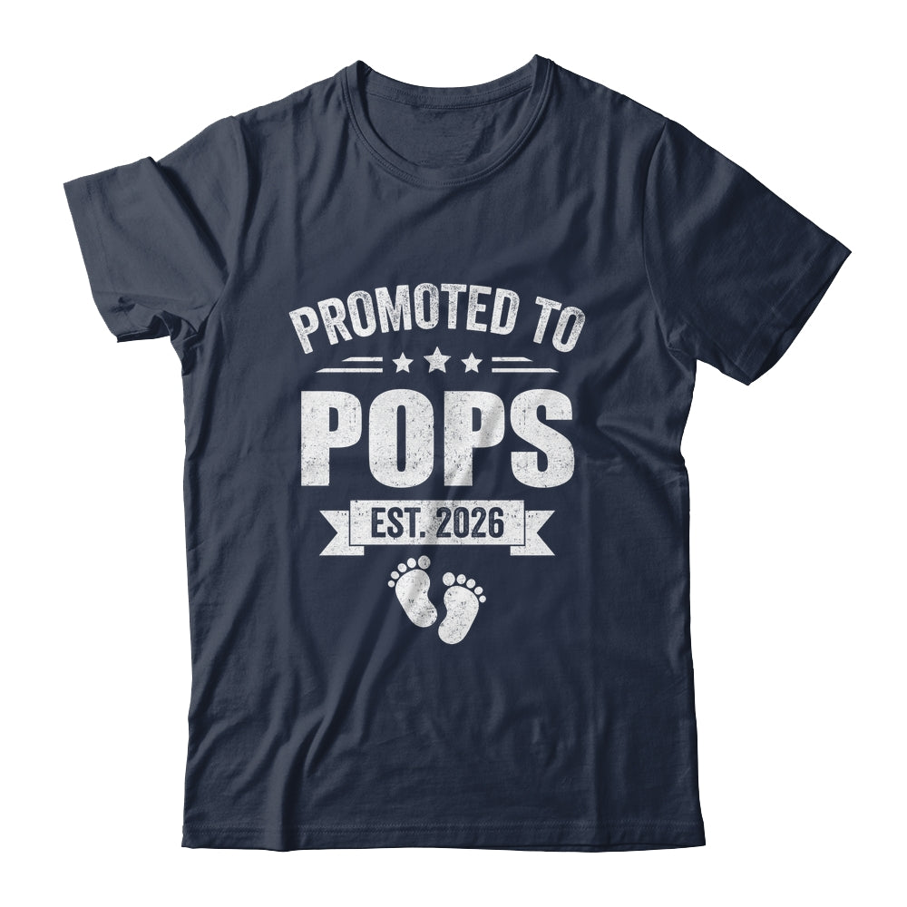 Promoted To Pops Est 2026 Fathers Day First Time New Pops Shirt & Hoodie | teecentury