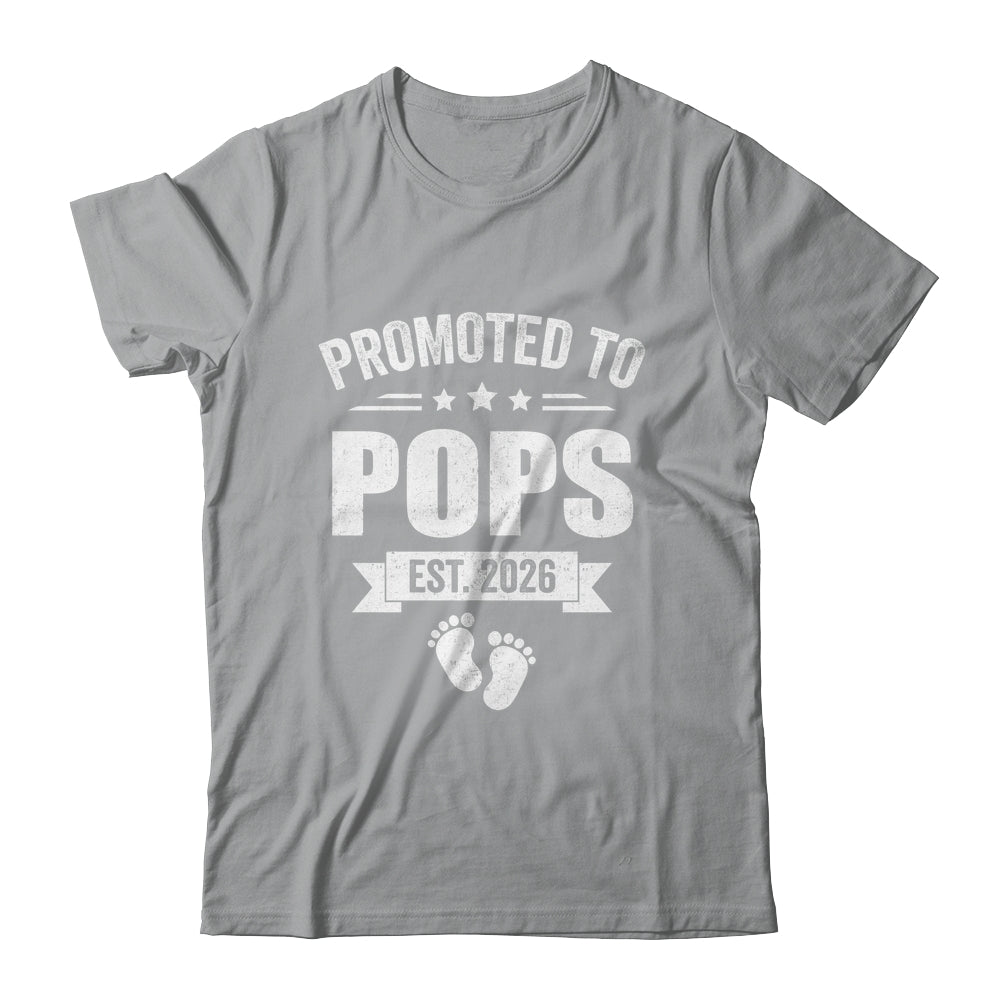 Promoted To Pops Est 2026 Fathers Day First Time New Pops Shirt & Hoodie | teecentury
