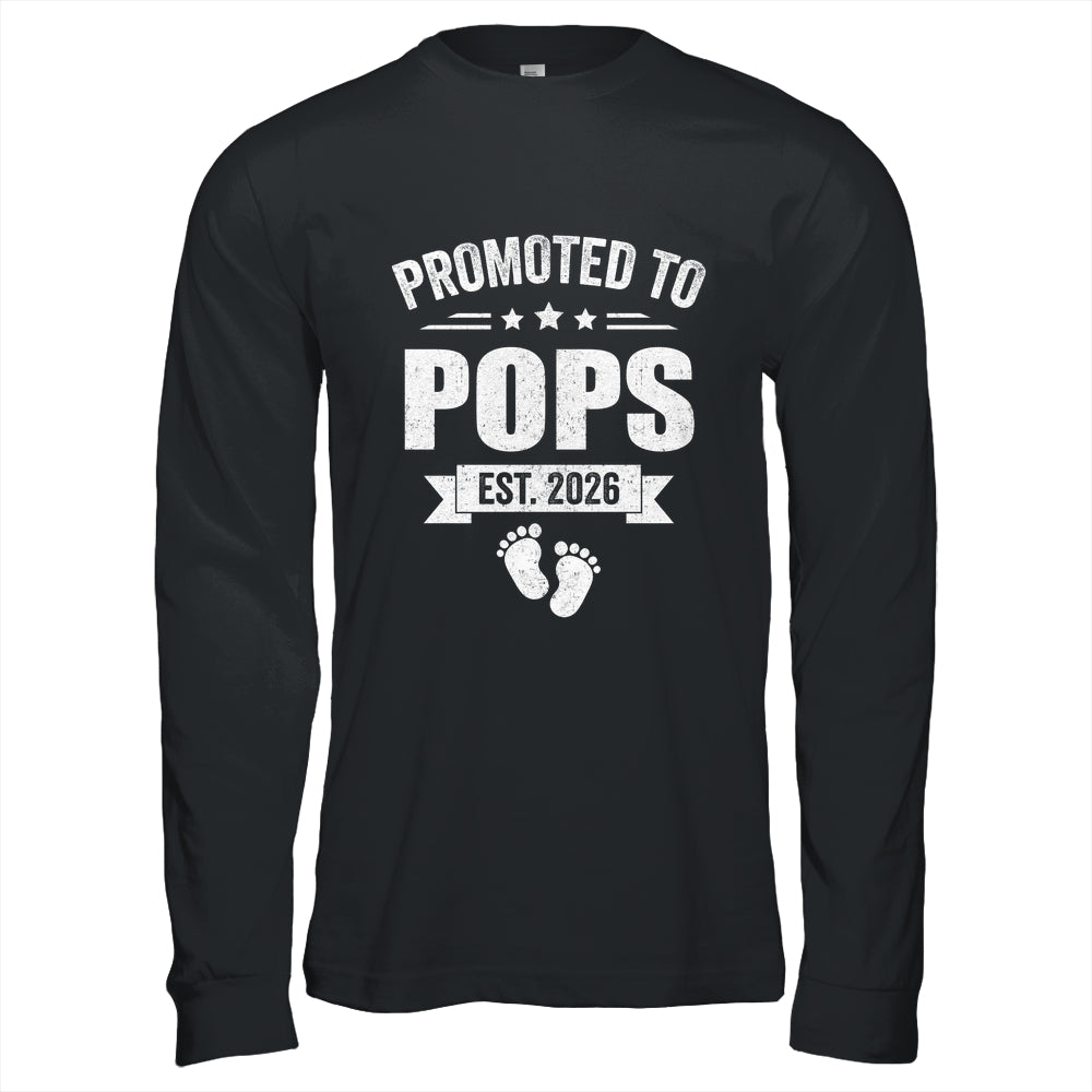 Promoted To Pops Est 2026 Fathers Day First Time New Pops Shirt & Hoodie | teecentury