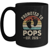 Promoted To Pops Est 2026 Fathers Day Vintage Mug | teecentury