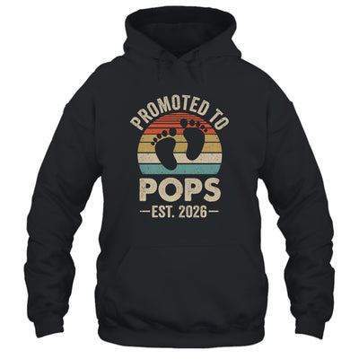 Promoted To Pops Est 2026 Fathers Day Vintage Shirt & Hoodie | teecentury