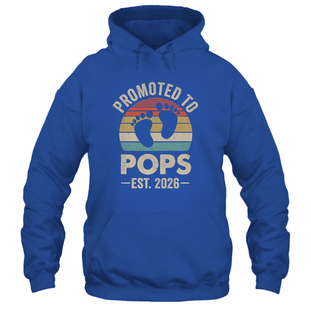 Promoted To Pops Est 2026 Fathers Day Vintage Shirt & Hoodie | teecentury