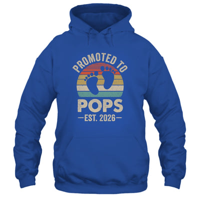 Promoted To Pops Est 2026 Fathers Day Vintage Shirt & Hoodie | teecentury