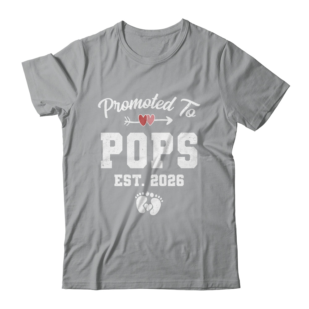 Promoted To Pops Est 2026 Funny First Time Fathers Day Shirt & Hoodie | teecentury