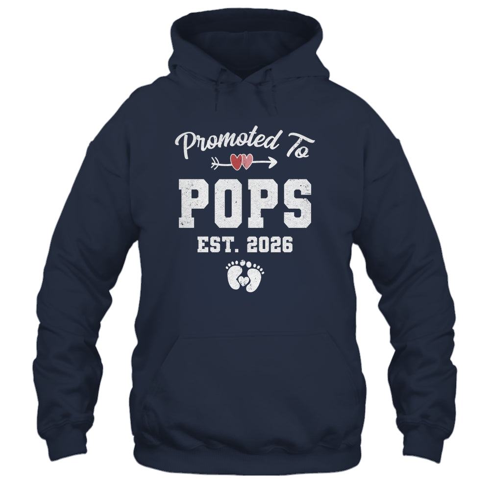 Promoted To Pops Est 2026 Funny First Time Fathers Day Shirt & Hoodie | teecentury