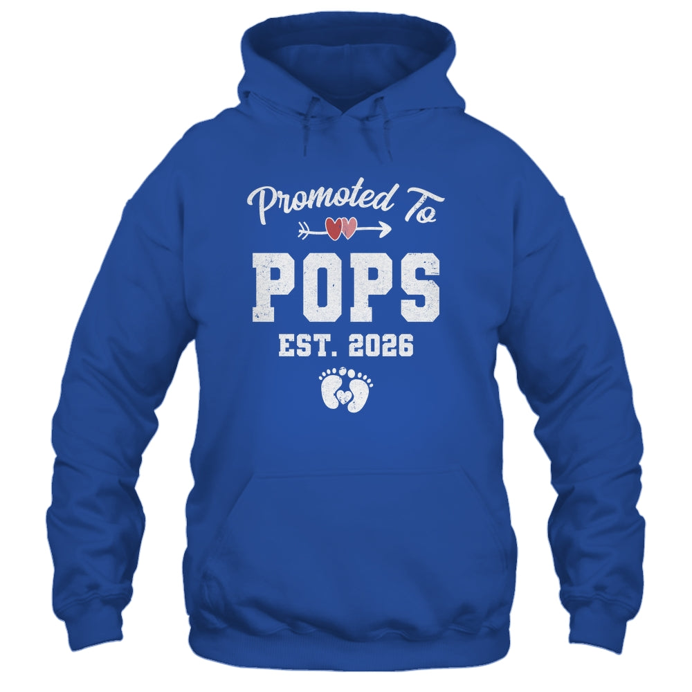 Promoted To Pops Est 2026 Funny First Time Fathers Day Shirt & Hoodie | teecentury