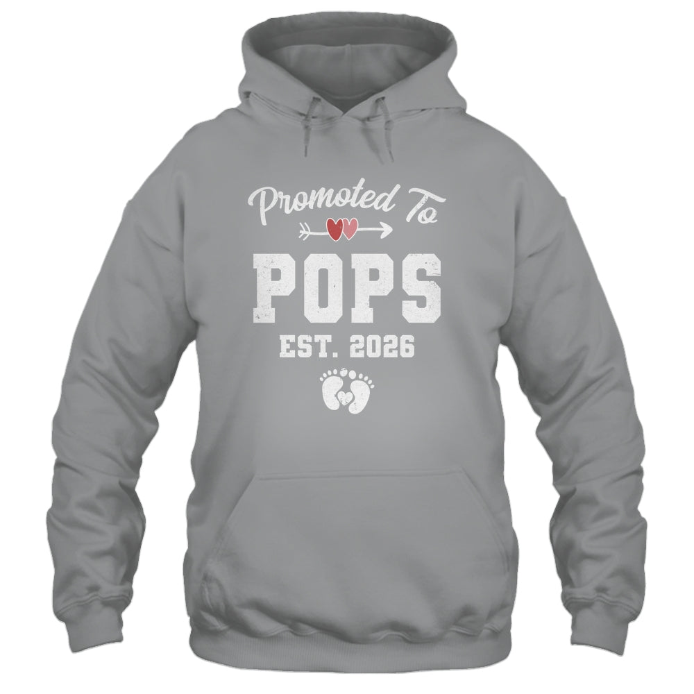 Promoted To Pops Est 2026 Funny First Time Fathers Day Shirt & Hoodie | teecentury