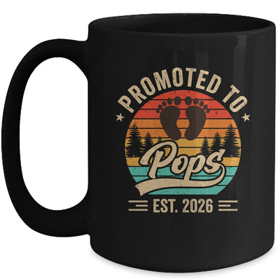Promoted To Pops Est 2026 Grandparents Baby Announcement Mug | teecentury