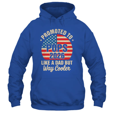 Promoted To Pops Est 2026 Soon To Be New Grandad US Flag Shirt & Hoodie | teecentury