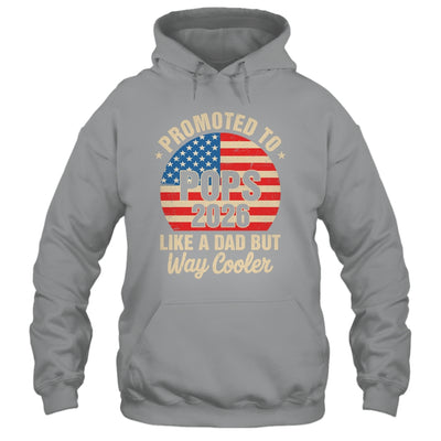 Promoted To Pops Est 2026 Soon To Be New Grandad US Flag Shirt & Hoodie | teecentury