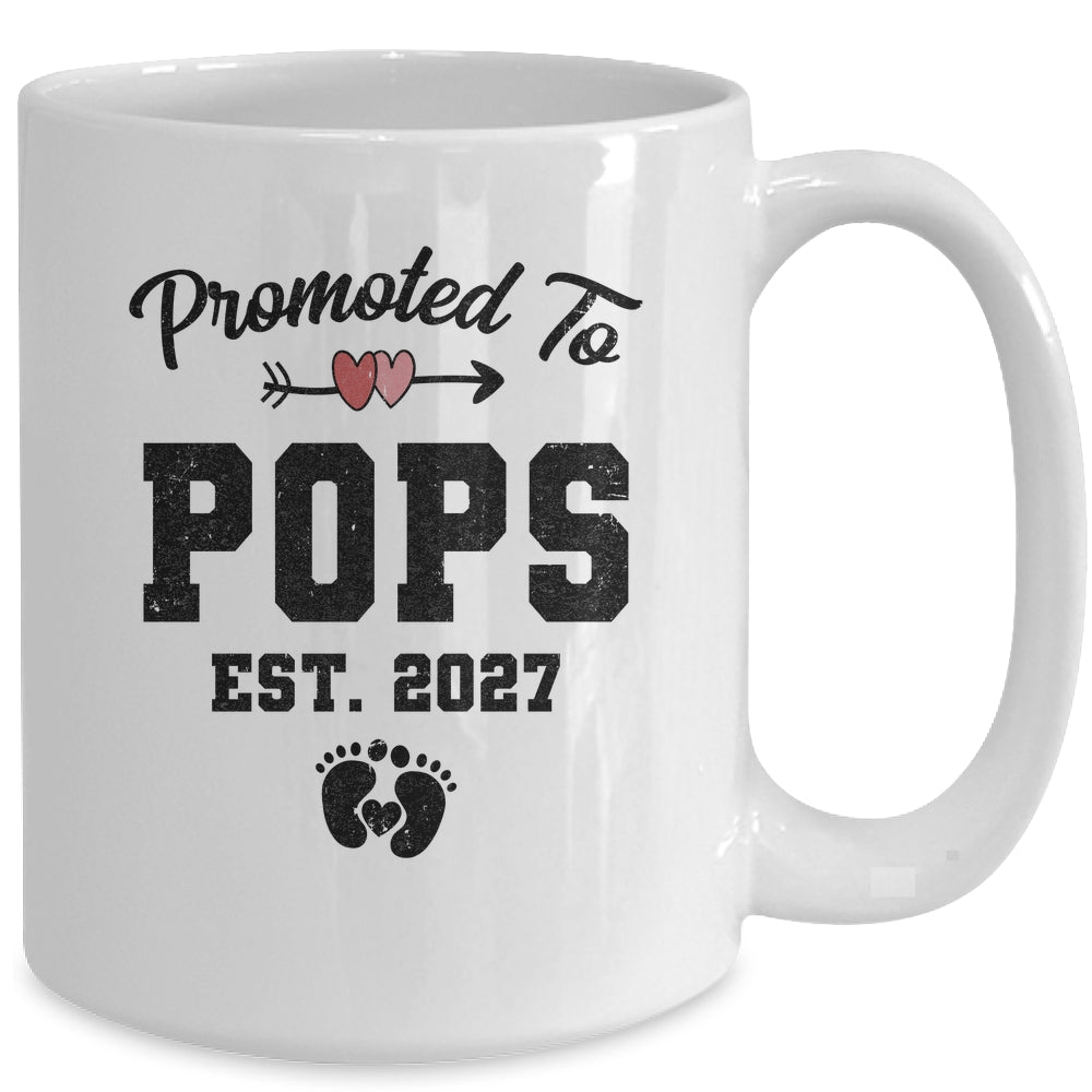 Promoted To Pops Est 2027 First Time Fathers Day Mug | teecentury