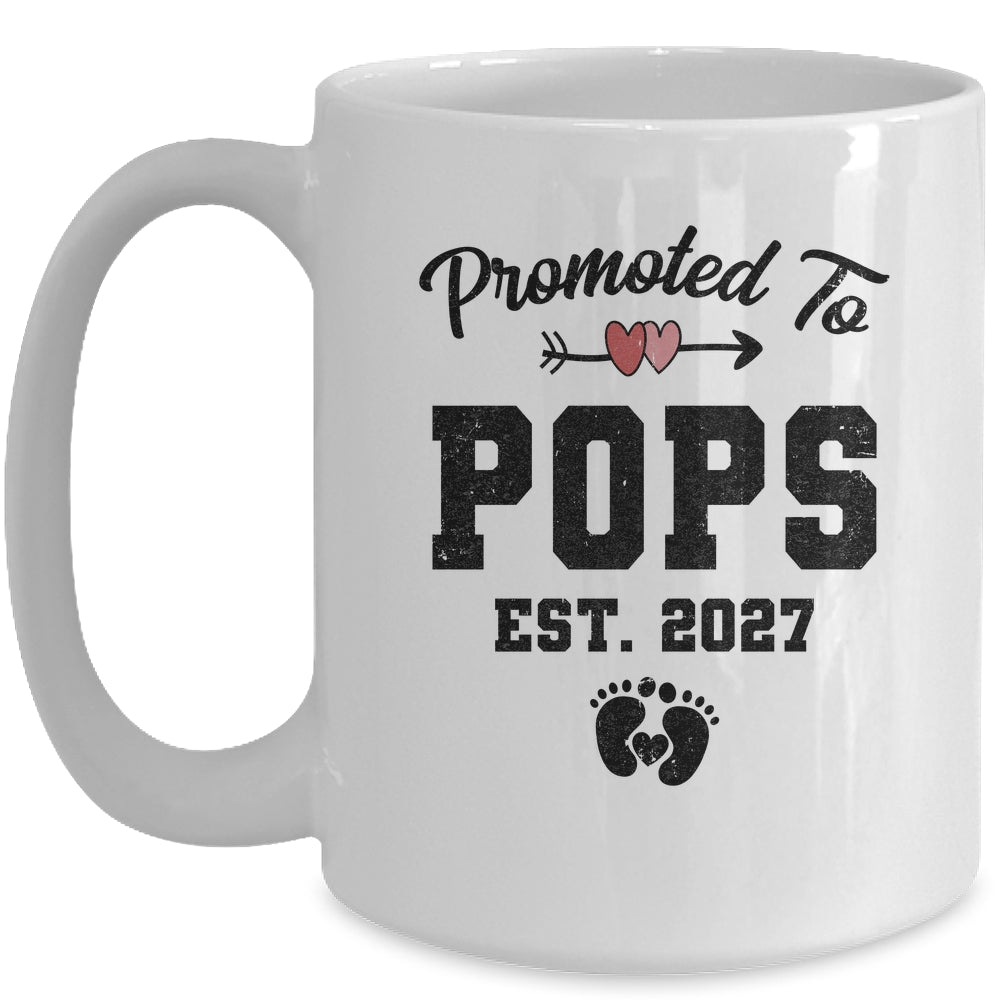 Promoted To Pops Est 2027 First Time Fathers Day Mug | teecentury