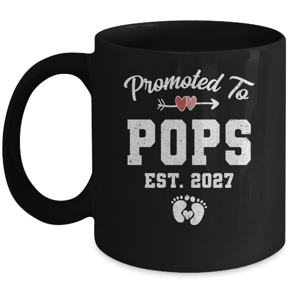 Promoted To Pops Est 2027 Funny First Time Fathers Day Mug | teecentury
