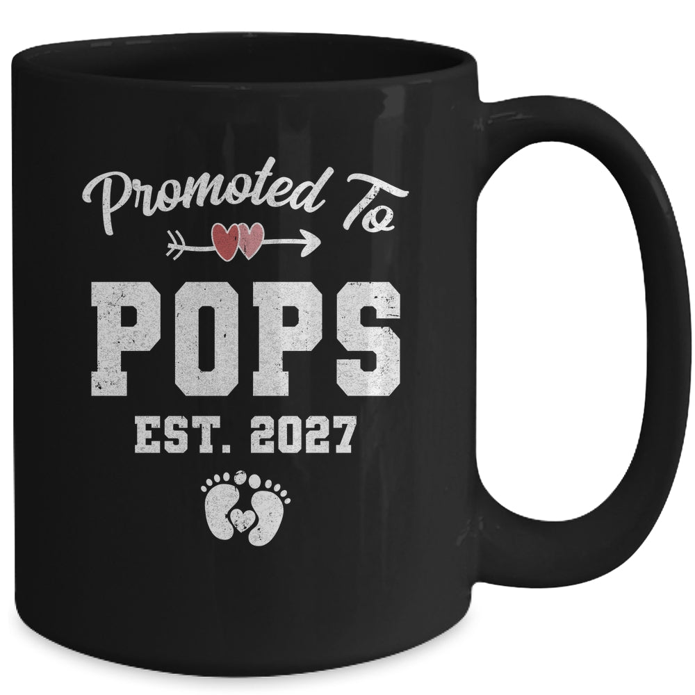 Promoted To Pops Est 2027 Funny First Time Fathers Day Mug | teecentury