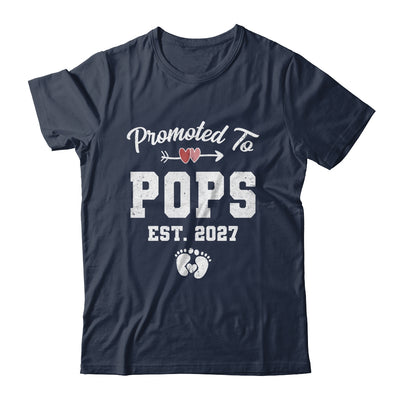Promoted To Pops Est 2027 Funny First Time Fathers Day Shirt & Hoodie | teecentury