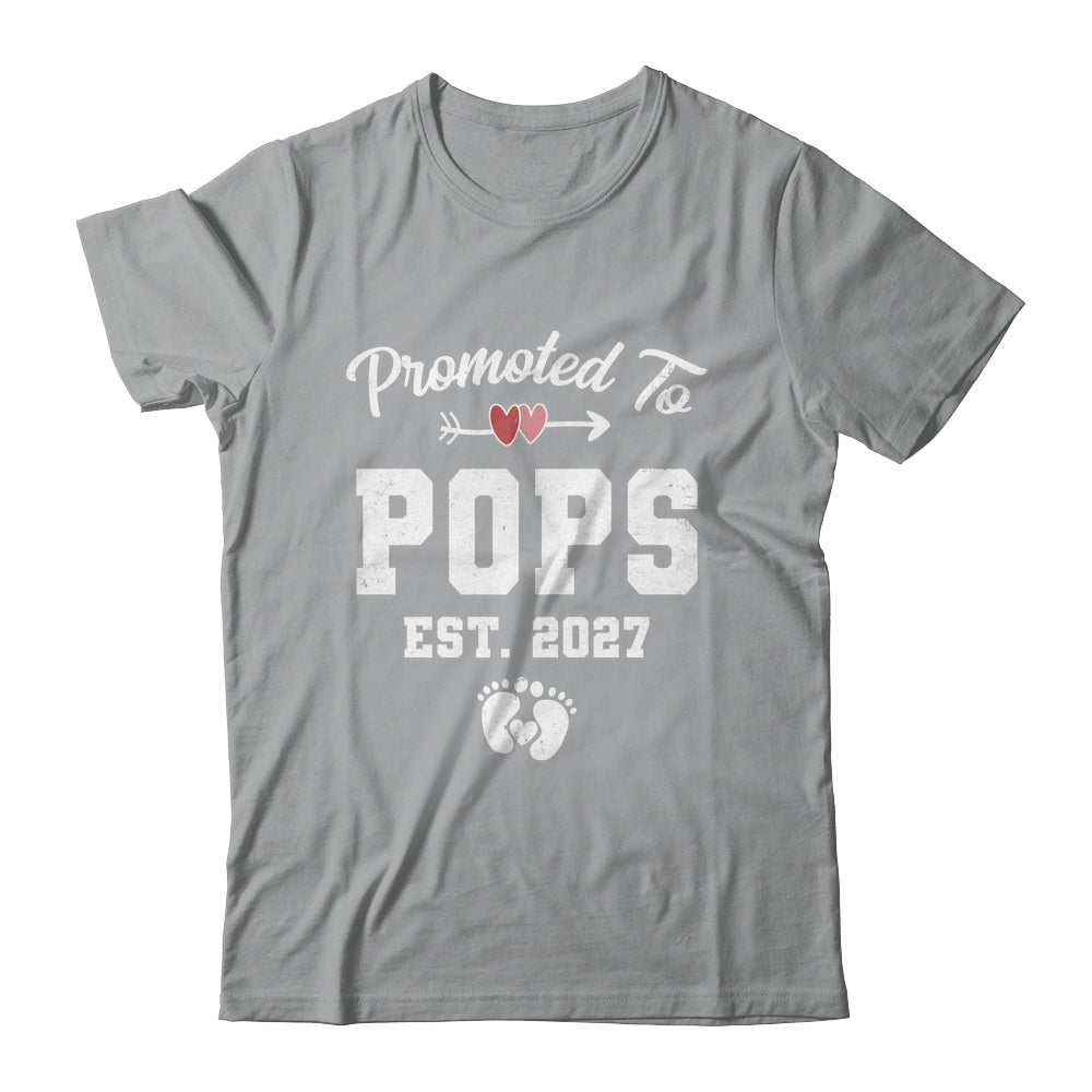 Promoted To Pops Est 2027 Funny First Time Fathers Day Shirt & Hoodie | teecentury