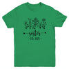 Promoted To Sister Est 2025 Pregnancy Announcement Flower Youth Shirt | teecentury