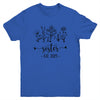 Promoted To Sister Est 2025 Pregnancy Announcement Flower Youth Shirt | teecentury