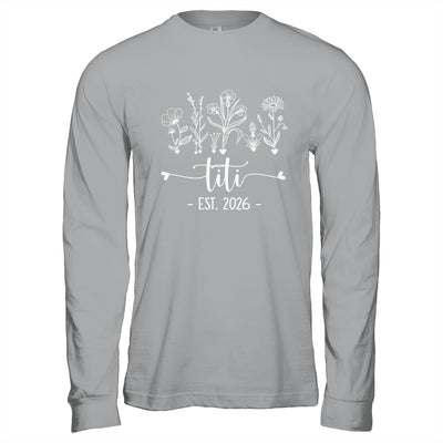 Promoted To Titi 2026 Pregnancy Announcement Floral Shirt & Hoodie | teecentury
