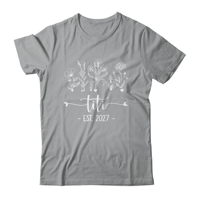 Promoted To Titi 2027 Pregnancy Announcement Floral Shirt & Tank Top | teecentury