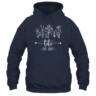 Promoted To Titi 2027 Pregnancy Announcement Floral Shirt & Tank Top | teecentury