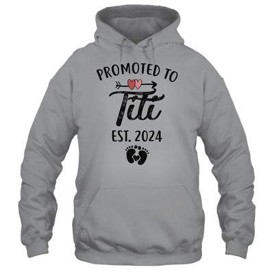 Promoted To Titi Est 2024 First Time Mothers Day Shirt & Tank Top | teecentury