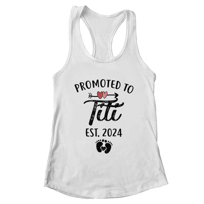 Promoted To Titi Est 2024 First Time Mothers Day Shirt & Tank Top | teecentury