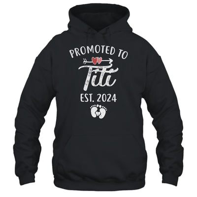 Promoted To Titi Est 2024 Funny First Time Mothers Day Shirt & Tank Top | teecentury