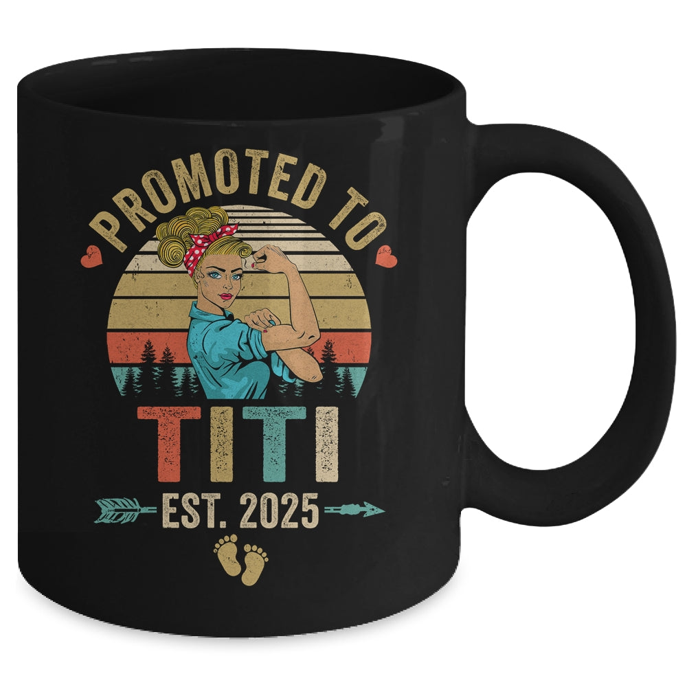 Promoted To Titi Est 2025 Retro First Time Titi Mug | teecentury