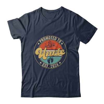 Promoted To Uncle 2024 Pregnancy New First Uncle Retro Shirt & Hoodie | teecentury