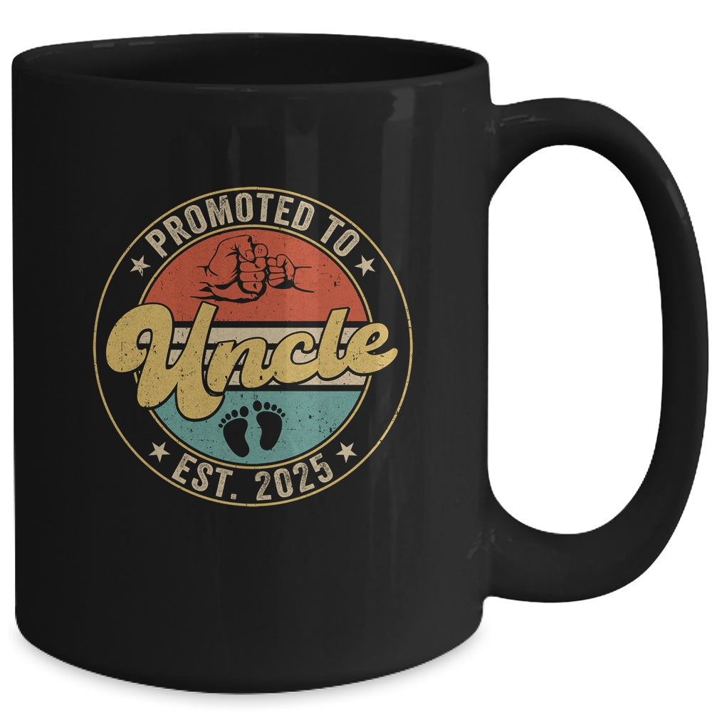 Promoted To Uncle 2025 Pregnancy New First Uncle Retro Mug | teecentury