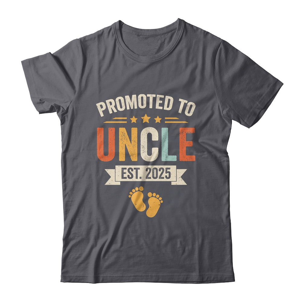 Promoted To Uncle 2025 Retro Soon To Be Uncle Est 2025 Shirt & Hoodie | teecentury