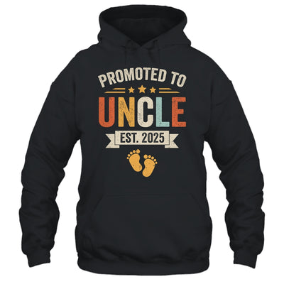 Promoted To Uncle 2025 Retro Soon To Be Uncle Est 2025 Shirt & Hoodie | teecentury