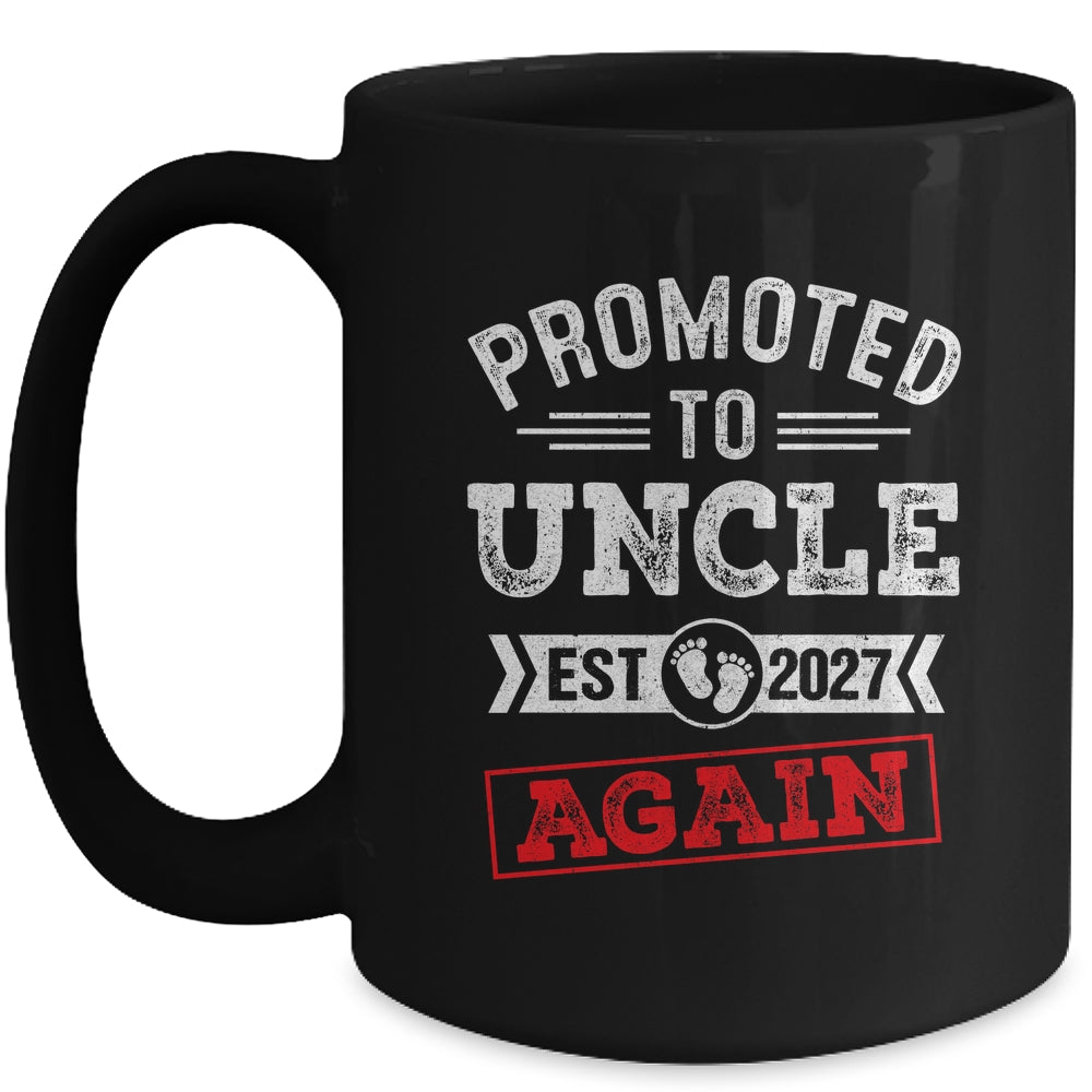 Promoted To Uncle Again 2027 Pregnancy Announcement Mug | teecentury