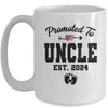 Promoted To Uncle Est 2024 First Time Fathers Day Mug | teecentury