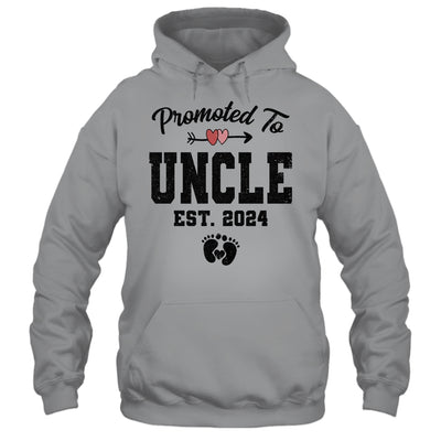 Promoted To Uncle Est 2024 First Time Fathers Day Shirt & Hoodie | teecentury