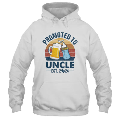 Promoted To Uncle Est 2024 First Time Fathers Day Vintage Shirt & Hoodie | teecentury