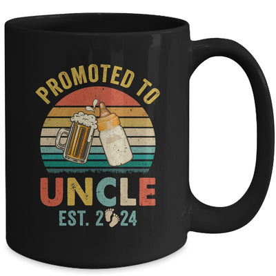 Promoted To Uncle Est 2024 Vintage New Uncle Fathers Day Mug | teecentury