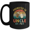 Promoted To Uncle Est 2024 Vintage New Uncle Fathers Day Mug | teecentury