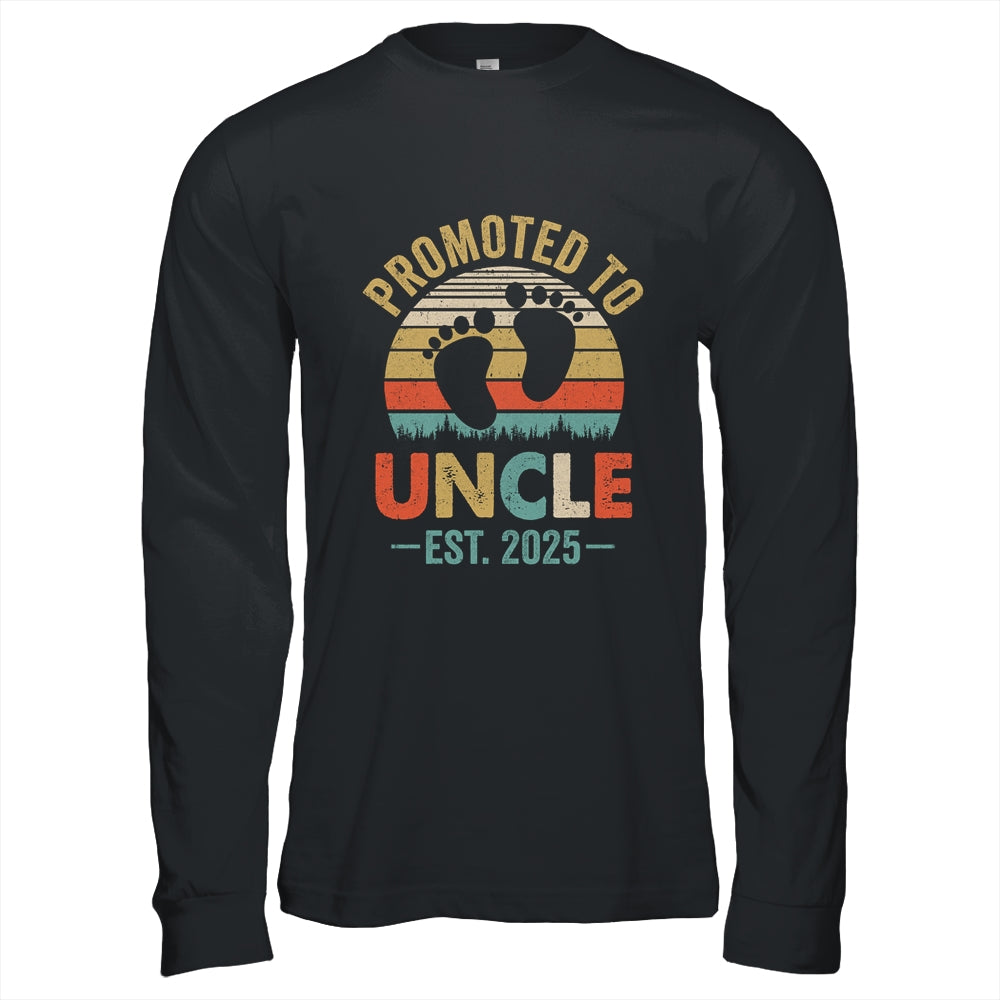 Promoted To Uncle Est 2025 Fathers Day Vintage Shirt & Hoodie | teecentury