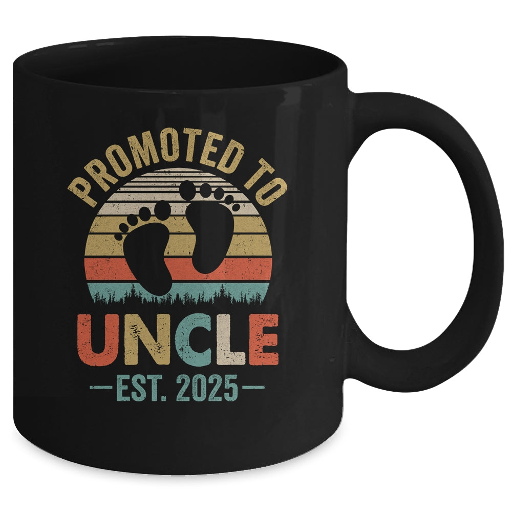 Promoted To Uncle Est 2025 Fathers Day Vintage Mug | teecentury