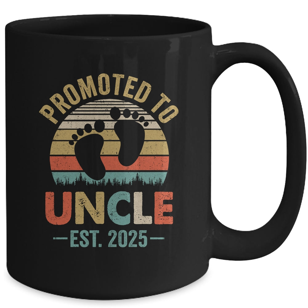 Promoted To Uncle Est 2025 Fathers Day Vintage Mug | teecentury